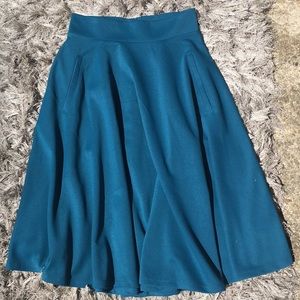 COPY - Deep Turquoise Midi Flair Skirt
